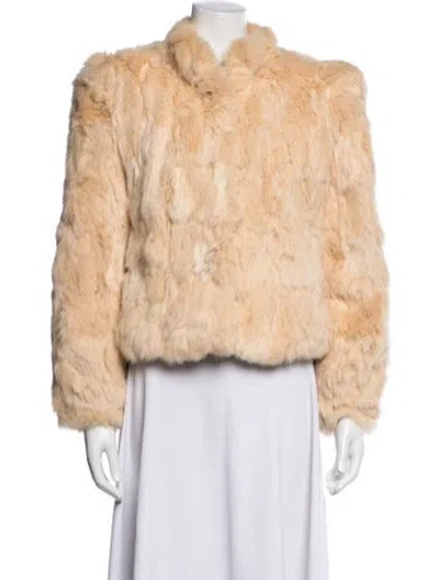 Pre-owned Fur Jacket In Neutrals