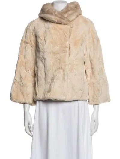 Pre-owned Fur Jacket In Neutrals