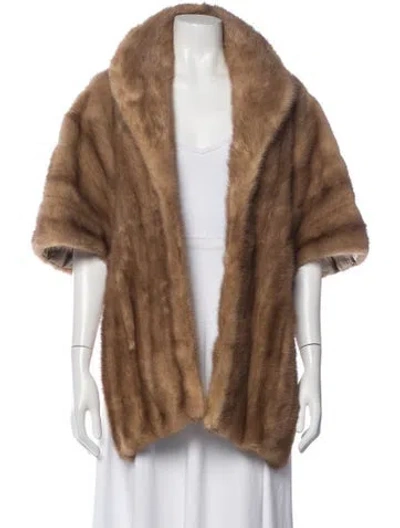 Pre-owned Fur Jacket In Neutrals