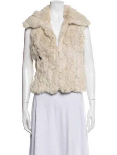 Pre-owned Fur Jacket In Neutrals