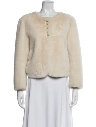 Pre-owned Fur Jacket In Neutrals