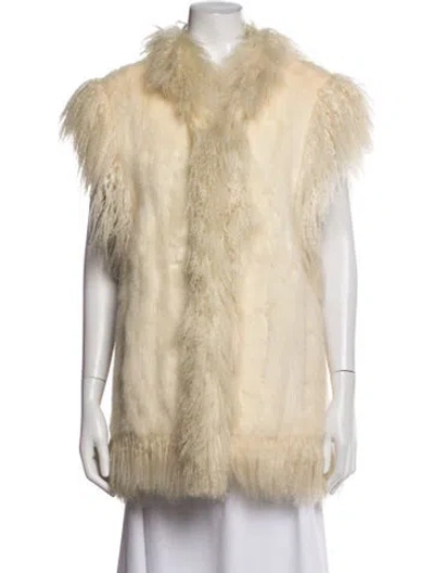 Pre-owned Fur Jacket In Neutrals