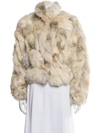 Pre-owned Fur Jacket In Neutrals