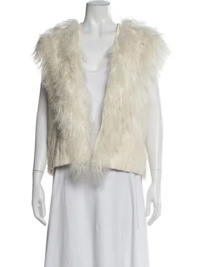 Pre-owned Fur Jacket In Neutrals