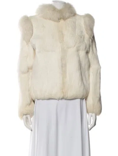 Pre-owned Fur Jacket In Neutrals