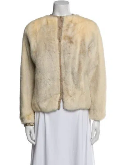 Pre-owned Fur Jacket In Neutrals