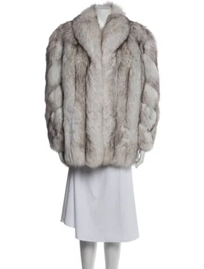 Pre-owned Fur Jacket In Neutrals