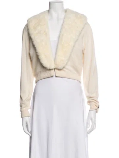 Pre-owned Fur Jacket In Neutrals