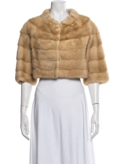 Pre-owned Fur Jacket In Neutrals
