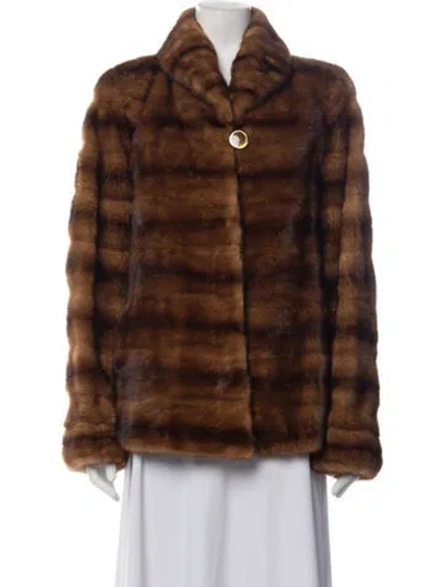 Pre-owned Fur Jacket In Neutrals