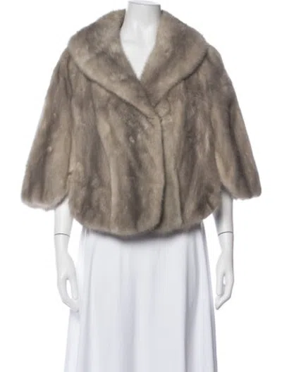 Pre-owned Fur Jacket In Neutrals