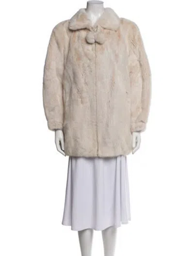 Pre-owned Fur Jacket In Neutrals
