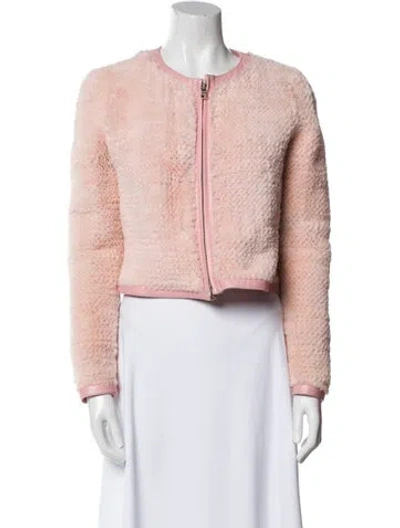 Pre-owned Fur Jacket In Pink