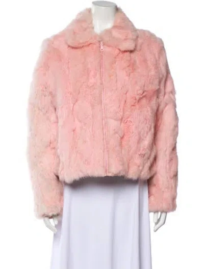 Pre-owned Fur Jacket In Pink