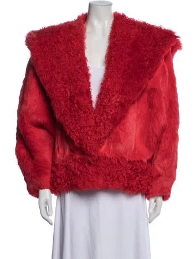 Pre-owned Fur Jacket In Red