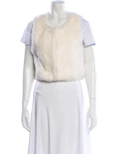 Pre-owned Fur Jacket In White