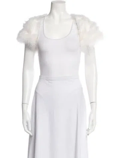 Pre-owned Fur Jacket In White