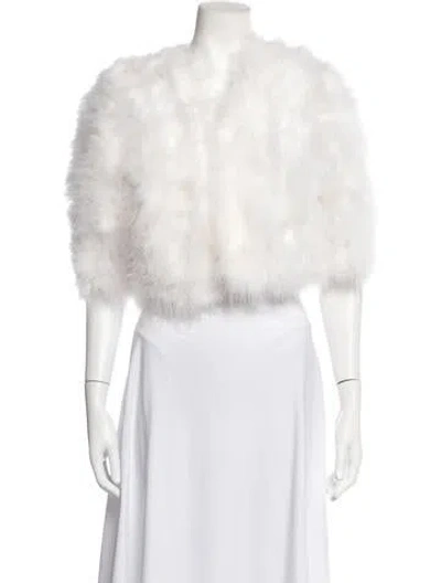 Pre-owned Fur Jacket In White