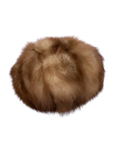 Pre-owned Fur Josephine Tripoli Mink Hat Vintage In Brown