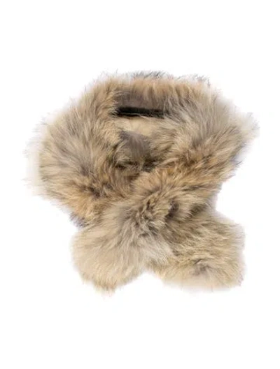 Pre-owned Fur Kit Fox Dickey In Brown/neutrals
