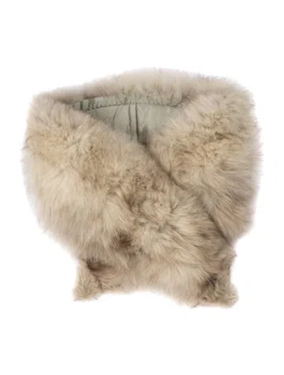 Pre-owned Fur Kit Fox Scarf In Brown