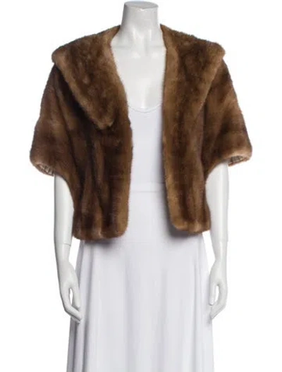 Pre-owned Fur Label Authority Mink Fur Jacket In Brown