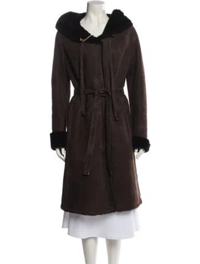 Pre-owned Fur Lamb  Coat In Brown