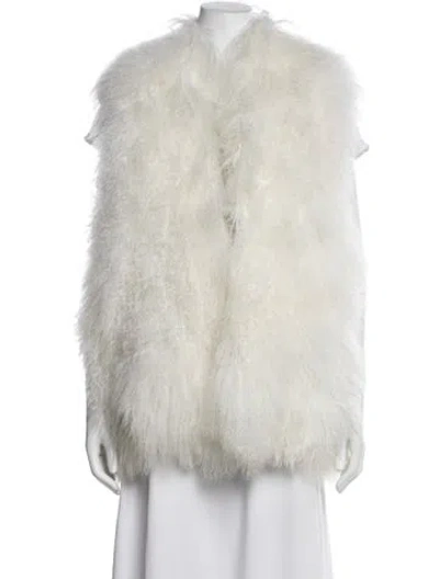 Pre-owned Fur Lamb   Jacket In Neutral