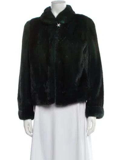 Pre-owned Fur Leather Faux  Jacket In Black