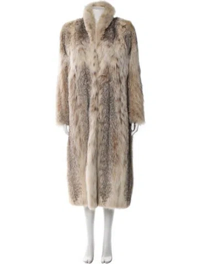 Pre-owned Fur Lynx Coat In Neutral