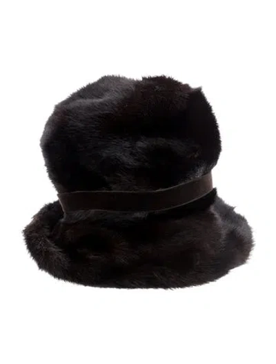 Pre-owned Fur Mink Bucket Hat In Brown