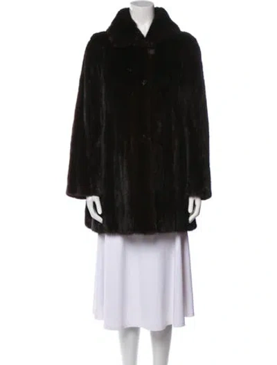 Pre-owned Fur Mink Coat In Black