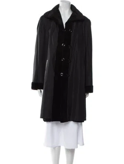 Pre-owned Fur Mink Coat In Black