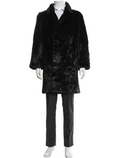 Pre-owned Fur Mink Coat In Black