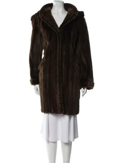 Pre-owned Fur Mink Coat In Brown
