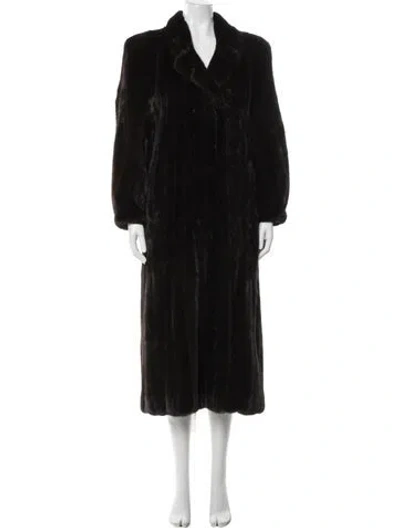 Pre-owned Fur Mink Coat In Brown