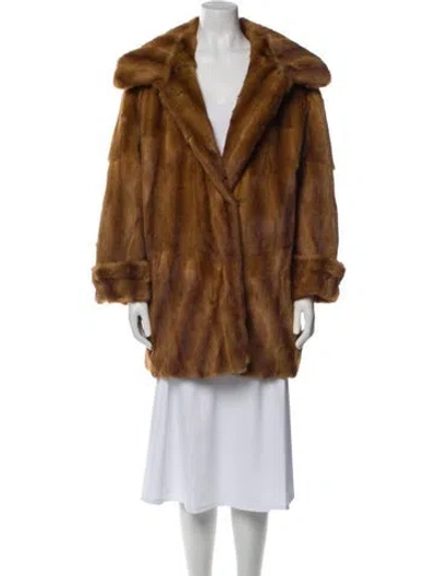Pre-owned Fur Mink Coat In Brown