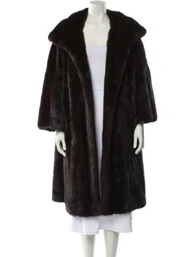 Pre-owned Fur Mink Coat In Brown