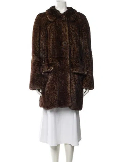 Pre-owned Fur Mink Coat In Brown