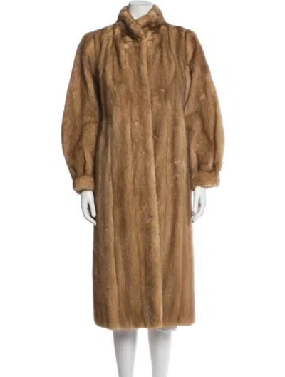 Pre-owned Fur Mink Coat In Brown