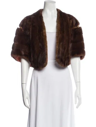 Pre-owned Fur Mink Coat In Brown
