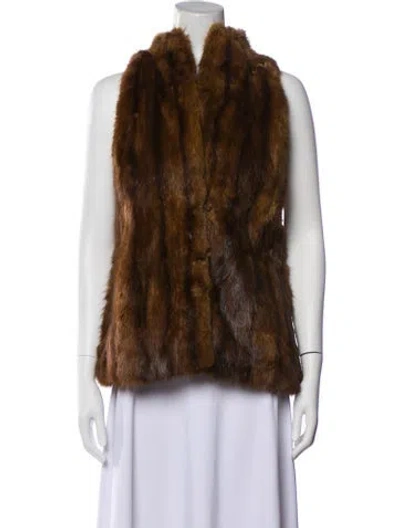 Pre-owned Fur Mink Coat In Brown