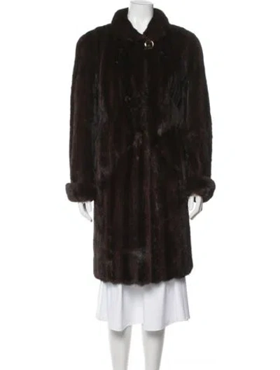 Pre-owned Fur Mink Coat In Brown