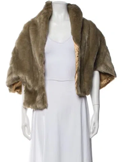 Pre-owned Fur Mink Coat In Neutral