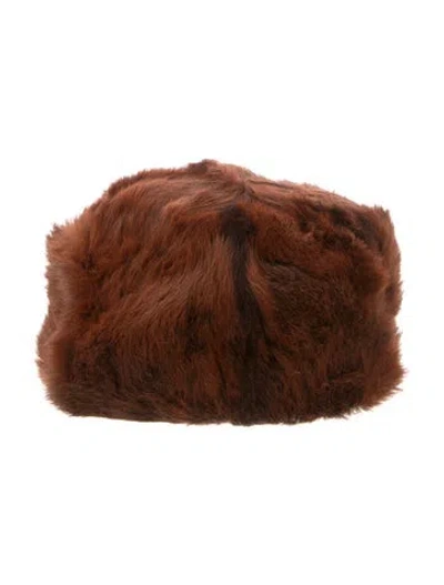 Pre-owned Fur Mink Cossack Hat In Brown