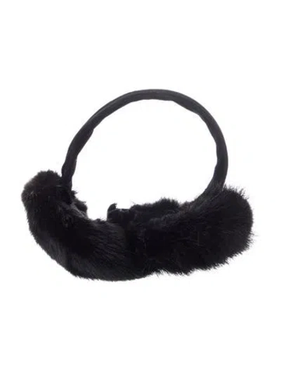 Pre-owned Fur Mink Earmuffs In Black