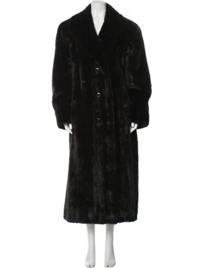 Pre-owned Fur Mink Faux  Coat In Brown