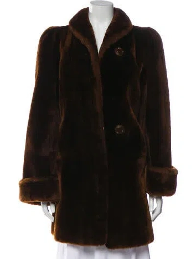 Pre-owned Fur Mink Faux  Coat In Multi