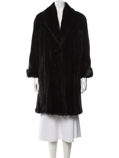 Pre-owned Fur Mink Faux  Coat In Multi