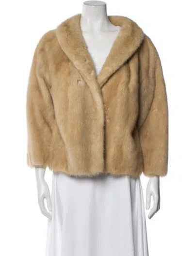 Pre-owned Fur Mink Faux  Coat In Multi